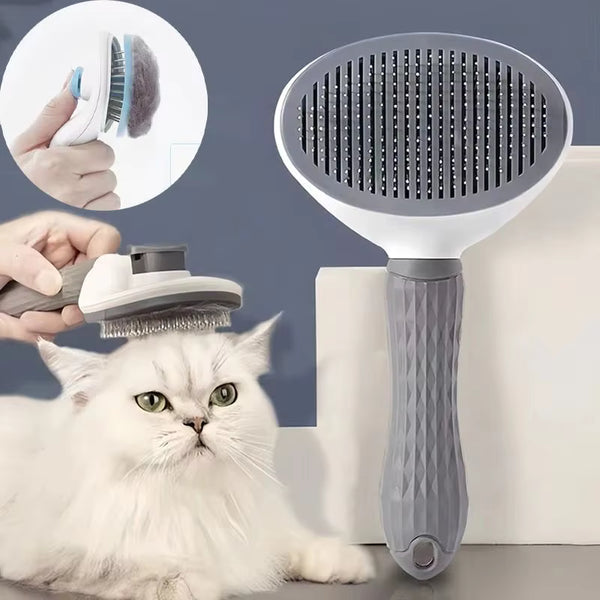 Cepillo para mascotas con función de autolimpiado