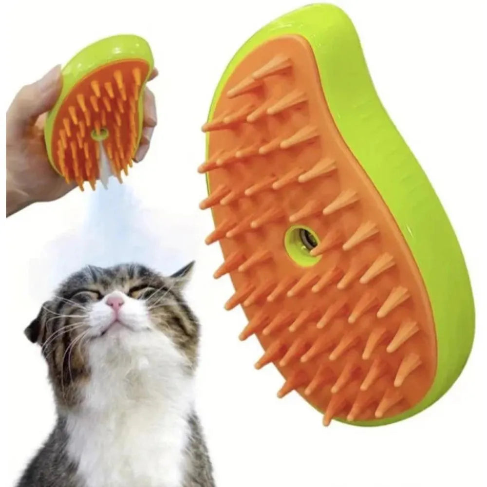 Cepillo Vaporizador 3 en 1 - Spa Relajante para Gatos (Elimina Nudos)